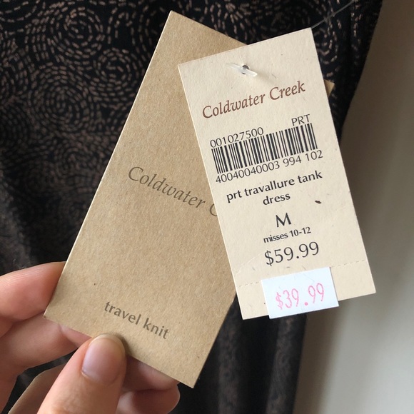 Coldwater Creek Tank Dress Travel Knit 10-12 NWT - Picture 2 of 6